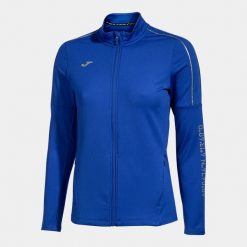 Bluza do biegania damska Joma R-City Full Zip. Niebieskie kurtki do biegania damskie Joma, s, bez wzorów, z elastanu, bez kaptura. Za 149.99 zł.