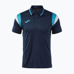 Koszulka tenisowa męska Joma Terra Polo. Niebieskie koszulki polo męskie Joma, m, bez wzorów, z materiału, bez ramiączek. Za 139.99 zł.