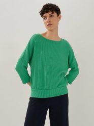 Someday Sweter "Umirai" w kolorze zielonym rozmiar: 38. Zielone swetry klasyczne damskie Someday, bez kołnierzyka. Za 96.60 zł.