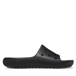 Klapki Crocs. Czarne klapki damskie Crocs, bez wzorów, bez obcasa. Za 109.99 zł.