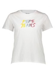 Pepe Jeans Koszulka w kolorze białym rozmiar: XS. Białe t-shirty damskie Pepe Jeans, xs, bez wzorów, z bawełny, bez kołnierzyka. Za 65.69 zł.