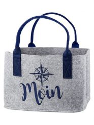 GILDE Torba w kolorze szaro-granatowym na zakupy - 40 x 26 x 26 cm rozmiar: onesize. Niebieskie shopper bag damskie GILDE, bez wzorów, z materiału, bez dodatków. Za 78.66 zł.