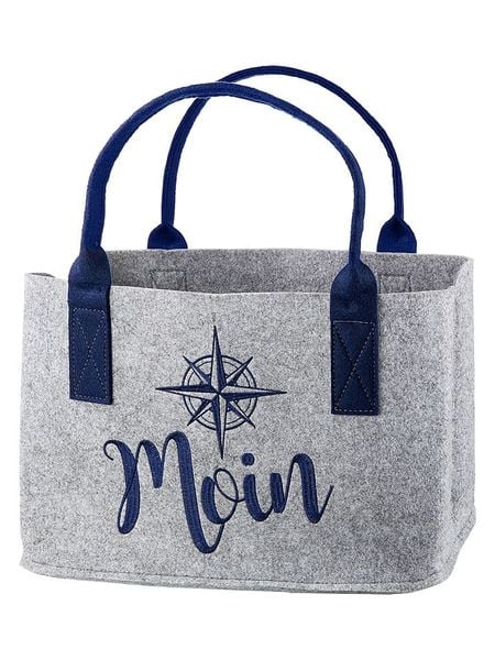 GILDE Torba w kolorze szaro-granatowym na zakupy - 40 x 26 x 26 cm rozmiar: onesize. Niebieskie shopper bag damskie GILDE, bez wzorów, z materiału, bez dodatków. Za 74.28 zł.