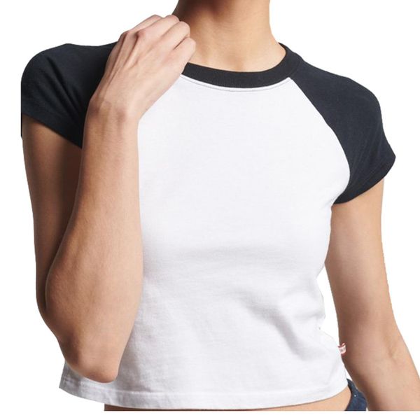 Koszulka sportowa damska Superdry Vintage Baseball Tinny. Szare bluzki sportowe damskie Superdry., s, bez wzorów, z bawełny, bez ramiączek. W wyprzedaży za 55.00 zł.