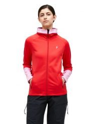 Bluza Peak Performance damska Rider Zip Hood czerwona - L. Czerwone bluzy z nadrukiem damskie Peak Performance, l, z elastanu. Za 599.00 zł.