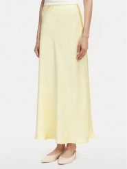 Vero Moda Spódnica maxi Livia 10350079 Żółty jasny Regular Fit. Żółte spódniczki damskie Vero Moda, m, bez wzorów, z satyny, maxi. Za 159.99 zł.