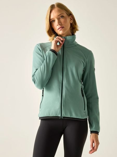 Regatta Kurtka polarowa "Bayhill" w kolorze turkusowym rozmiar: 38. Niebieskie kurtki damskie Regatta, bez wzorów, z polaru, bez kaptura. Za 119.40 zł.