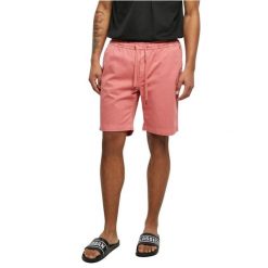 Szorty bermudzkie Urban Classics Stretch Twill. Czerwone szorty męskie Urban Classics, bez kołnierzyka. Za 195.50 zł.