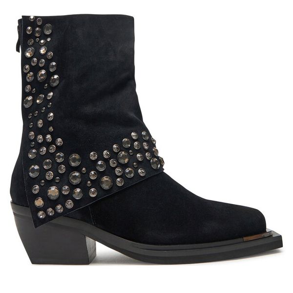 Botki Alma En Pena. Czarne botki damskie Alma En Pena, bez obcasa, na słupku, bez zapięcia. Za 639.99 zł.