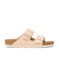 Sandały Birkenstock Arizona BF. Brązowe sandały damskie Birkenstock, ze skóry, bez zapięcia. Za 378.45 zł.