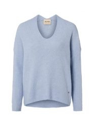 MOS MOSH Sweter z zawartością alpaki - MMThora Kobiety Wełna niebieski, L. Niebieskie swetry klasyczne damskie Mos Mosh, l, z dzianiny, bez kołnierzyka. Za 429.95 zł.