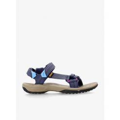Sandały turystyczne damskie Teva Terra Fi Lite. Niebieskie obuwie trekkingowe damskie Teva, bez wzorów, bez obcasa. Za 329.99 zł.