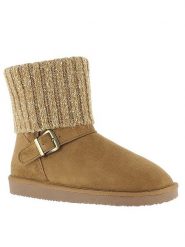 Blackfield Botki zimowe "Kylie" w kolorze jasnobrązowym rozmiar: 39. Brązowe botki damskie Blackfield, na zimę, z materiału, z okrągłym noskiem, bez obcasa, bez zapięcia. Za 173.99 zł.