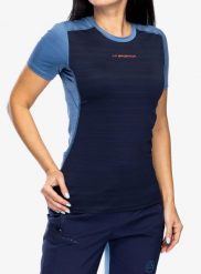 Koszulka szybkoschnąca damska La Sportiva Sunfire T-Shirt. Niebieskie t-shirty damskie La Sportiva, s, bez wzorów, z elastanu, bez kołnierzyka. Za 231.95 zł.