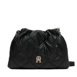Torebka Tommy Hilfiger. Czarne torebki klasyczne damskie Tommy Hilfiger, bez wzorów, bez dodatków. Za 489.99 zł.