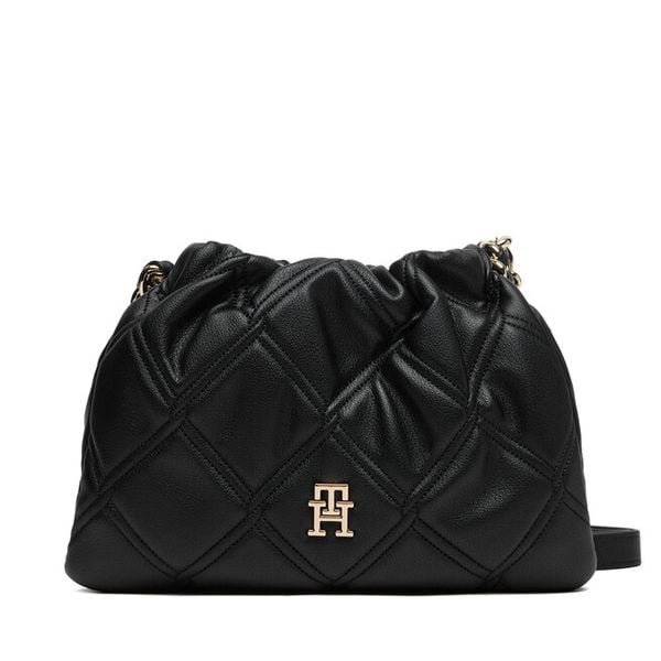 Torebka Tommy Hilfiger. Czarne torebki klasyczne damskie Tommy Hilfiger, bez wzorów, bez dodatków. Za 489.99 zł.