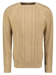 Geographical Norway Sweter "Fresh" w kolorze beżowym rozmiar: M. Brązowe swetry męskie Geographical Norway, m, bez wzorów, z bawełny, bez kołnierzyka. Za 144.24 zł.