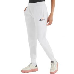 Spodnie turystyczne damskie Ellesse Hallouli. Białe spodnie materiałowe damskie Ellesse, bez wzorów, z bawełny. Za 123.00 zł.