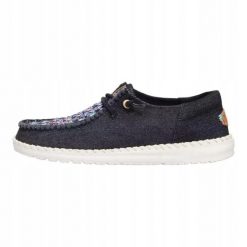 HEYDUDE Damskie Mokasyny Wendy Funk Crafted Tweed. Czarne mokasyny damskie Hey dude, z materiału. Za 249.00 zł.