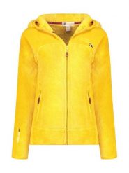 ANAPURNA Kurtka polarowa "Uternel" w kolorze żółtym rozmiar: XXL. Żółte kurtki damskie ANAPURNA, xxl, z aplikacjami, z polaru, bez kaptura. Za 100.28 zł.