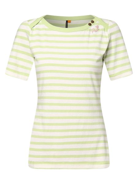 Ragwear Koszulka - Marina Kobiety Bawełna biały|zielony, XS. Białe t-shirty damskie Ragwear, xs, bez wzorów, z bawełny, bez kołnierzyka. Za 119.95 zł.