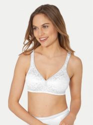 Triumph Biustonosz bezszwowy Elegant Cotton 10100175 Biały. Białe biustonosze Triumph, bez wzorów, z bawełny. Za 89.99 zł.