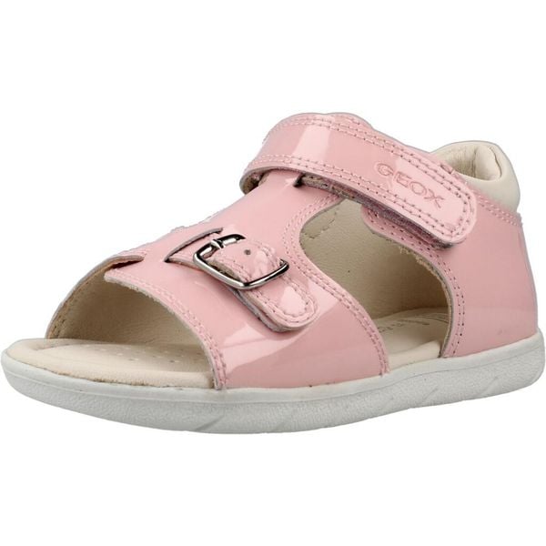 Sandały GEOX B SANDAL ALUL Rose. Czerwone obuwie trekkingowe damskie Geox, bez wzorów, ze skóry, bez obcasa. Za 189.99 zł.