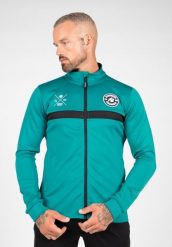 Vernon Kurtka dresowa - Teal Zielony. Zielone kurtki męskie GORILLA WEAR, m, bez wzorów, z dresówki, bez kaptura. Za 320.00 zł.