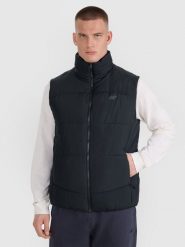 4F Bezrękawnik puchowy z wypełnieniem syntetycznym męski - czarny XXL. Czarne kamizelki męskie 4f, m, z gumy. Za 229.99 zł.