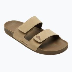 Klapki męskie Quiksilver Rivi Leather Double Adjust. Brązowe klapki i japonki męskie Quiksilver. Za 249.99 zł.