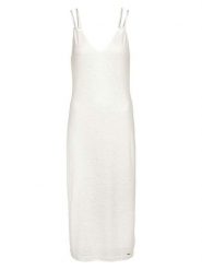 Herrlicher Sukienka w kolorze kremowym rozmiar: L. Brązowe sukienki damskie Herrlicher, na co dzień, l, bez wzorów, bez kołnierzyka, bez ramiączek, maxi, proste. Za 152.99 zł.