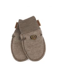 Mikk-line Wełniane rękawiczki w kolorze brązowym rozmiar: 86/92. Brązowe rękawiczki dziecięce Mikk-line, prążkowane, bez ramiączek. Za 96.14 zł.