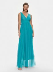 Rinascimento Sukienka wieczorowa CFC0117528003 Turkusowy Regular Fit. Niebieskie sukienki damskie RINASCIMENTO, xs, bez wzorów, z syntetyku, wizytowe, bez kołnierzyka, bez ramiączek. Za 479.99 zł.