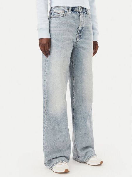 Tommy Jeans Jeansy DW0DW23027 Niebieski Wide Leg. Niebieskie jeansy damskie Tommy Jeans. Za 329.99 zł.