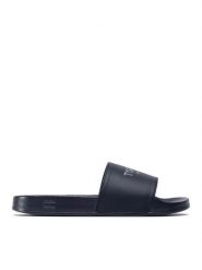 Tommy Hilfiger Klapki Th Glitter Pool Slide FW0FW04982 Granatowy. Niebieskie klapki damskie Tommy Hilfiger, bez wzorów, ze skóry, bez obcasa. Za 119.99 zł.