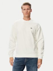 Lacoste Bluza SH8868 Kremowy Regular Fit. Białe bluzy bez kaptura męskie Lacoste, m, z bawełny. Za 579.99 zł.