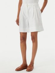 Tommy Hilfiger Szorty materiałowe WW0WW49040 Biały Wide Leg. Białe szorty damskie Tommy Hilfiger, bez wzorów, z materiału. Za 489.99 zł.