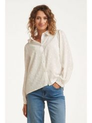 Smashed Lemon Koszula w kolorze kremowym rozmiar: 3XL. Brązowe koszule damskie Smashed Lemon, xl, z aplikacjami, bez kołnierzyka, bez ramiączek. Za 135.17 zł.