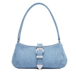 Torebka Tommy Jeans. Niebieskie torebki klasyczne damskie Tommy Jeans, bez wzorów, z denimu, bez dodatków. Za 489.99 zł.
