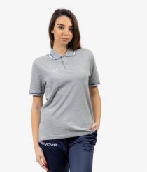Koszulka polo Givova Gris-biało-szara 2xl. Niebieskie koszulki polo męskie Givova, xl, bez wzorów, z bawełny, bez ramiączek. Za 99.01 zł.