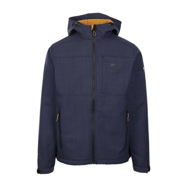Trespass Piber- Męska kurtka Softshell Tp-75 Granatowa Marl. Niebieskie kurtki męskie Trespass, m, z aplikacjami, z gumy, sportowe, bez kaptura. Za 400.99 zł.