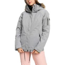 Kurtka narciarska damska Roxy Meade. Szare kurtki damskie Roxy, l, bez wzorów, z poliesteru, bez kaptura, narciarskie. W wyprzedaży za 399.00 zł.