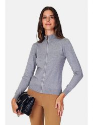 ASSUILI Kardigan w kolorze szarym rozmiar: 40. Szare kardigany damskie Assuili, bez wzorów, z kaszmiru. Za 196.24 zł.