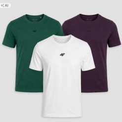 T-SHIRT MĘSKI 4F KOMPLET KOSZULEK 3 SZT KOLEKCJA LIMITOWANA M3947 SS26. T-shirty męskie 4f, m, bez wzorów, z bawełny, bez kołnierzyka. Za 182.98 zł.