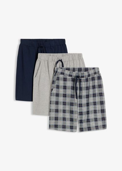 Spodnie piżamowe. Niebieskie piżamy męskie bonprix, m, bez wzorów, bez ramiączek. Za 77.99 zł.