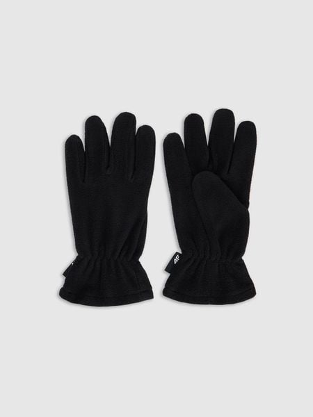 4F Rękawiczki polarowe dziecięce - czarne L/XL. Czarne rękawiczki dziecięce 4f, z polaru, bez ramiączek. Za 39.99 zł.