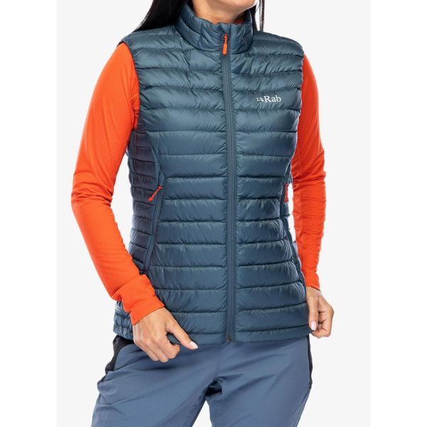 Kamizelka puchowa damska Rab Microlight Vest. Niebieskie kamizelki damskie RAB, m, z puchu. Za 733.30 zł.