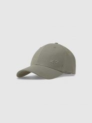 4F Czapka z daszkiem strapback uniseks - khaki S/M. Brązowe czapki z daszkiem damskie 4f, bez wzorów, z bawełny. W wyprzedaży za 29.99 zł.