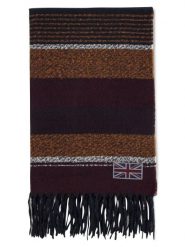 Finshley & Harding London Szalik Mężczyźni Sztuczne włókno czerwony|wielokolorowy|pomarańczowy, ONE SIZE. Brązowe szaliki męskie Finshley & Harding London, bez wzorów, z syntetyku. Za 149.95 zł.