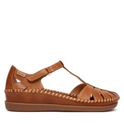 Półbuty Pikolinos. Brązowe półbuty damskie Pikolinos, bez wzorów, bez obcasa, na płaskiej podeszwie. Za 559.99 zł.